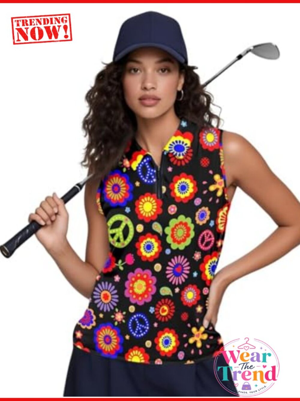 Womens Sleeveless Golf Polo Shirt V Neck Collared Tennis Tank Top